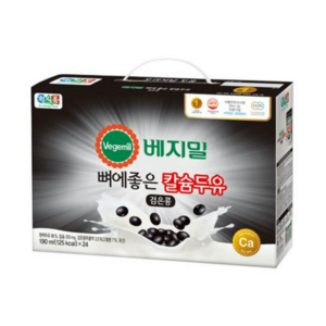 베지밀 뼈에좋은 칼슘 두유 검은콩 190ml 72팩(선물용), 72개