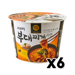 오모리 부대찌개라면 큰컵 135g x 6개