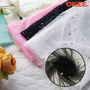 OK 별달 망사원단 DIY 드레스 반짝이천, 1개, K12306 검정