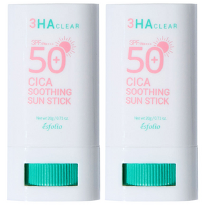 발림성리뉴얼)3HA 클리어 시카 보송 선스틱 2개 20g SPF50+ PA++++ 노세범선스틱/저자극테스트완료/끈적임없는제형
