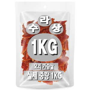 아이핏코리아 강아지 수라상 건조사사미, 오리가슴살, 1kg, 1개