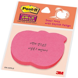 [101733]포스트-잇(사과 모양/3M), 단품