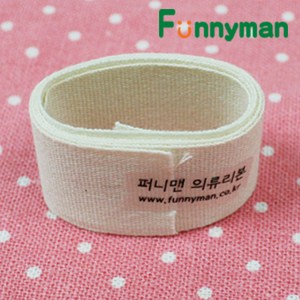 퍼니맨 의류용 면라벨 스탬프, 면라벨(4cm), 1개