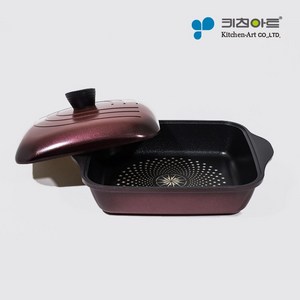 키친아트 군고구마 무수분 직사각냄비, 28cm, 1개