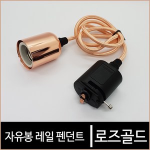 자유봉 레일 펜던트 로즈골드 레일조명 기구, 1개
