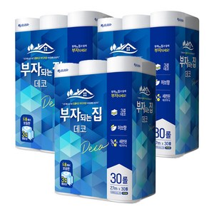 브랜드없음 모나리자 부자되는집 데코 화장지 3겹 27m, 30롤, 3개