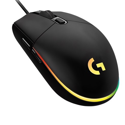 로지텍 G102IC 2세대 게이밍 마우스. 8000DPI 고성능 센서와 RGB LIGHTSYNC 조명 탑재. 가볍고 견고한 설계로 장시간 게임·업무에 최적화된 인체공학적 유선 게이밍 마우스. - 1