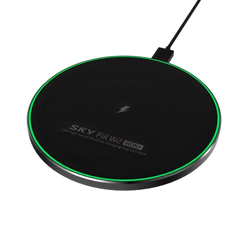 SKY 필 W2P 아이언+ 15W 고속 무선충전기 패드 SKY-W2P