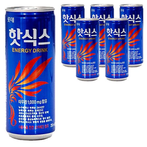 핫식스 에너지음료, 250ml, 6개