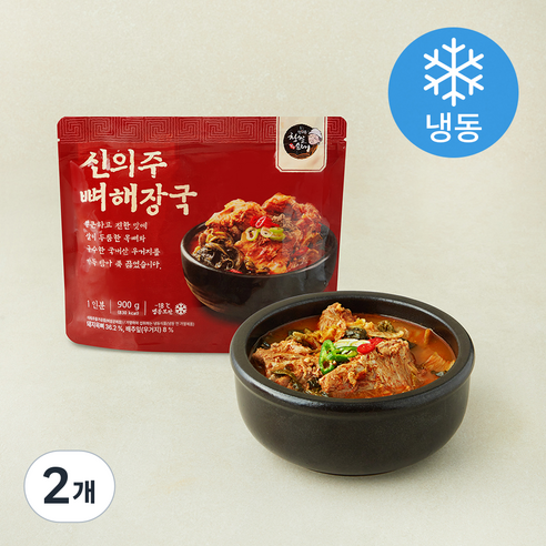 [로켓프레시] 신의주찹쌀순대 신의주 뼈해장국 (냉동), 900g, 2개