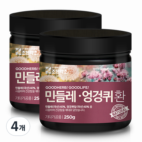 조은약초 프리미엄 민들레엉겅퀴환, 4개, 250g