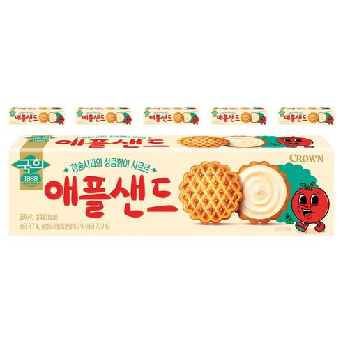 크라운 애플샌드, 91g, 6개