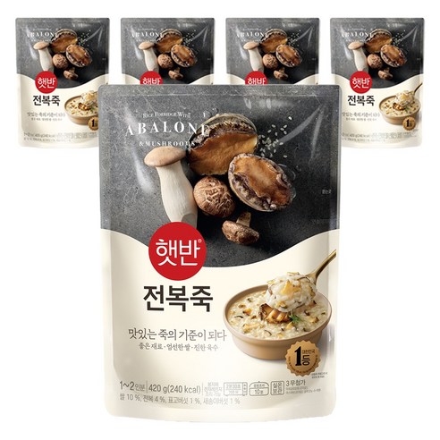 햇반 전복죽, 420g, 5개
