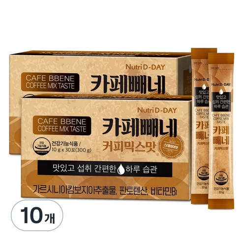 뉴트리디데이 카페빼네 커피믹스맛 30포, 300g, 10개