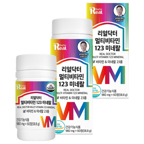리얼닥터 멀티비타민 123 미네랄, 60정, 100정, 2개
