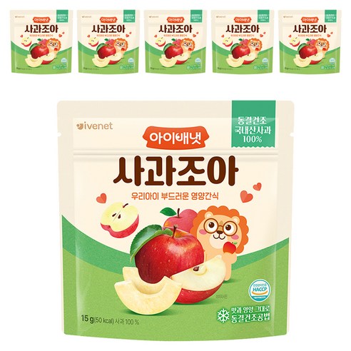 아이배냇 사과 조아 과일칩, 15g, 6개