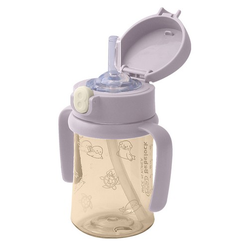 베베락 국내 제조 아이와 PPSU 원터치 빨대컵, 210ml, 1개, 라벤더