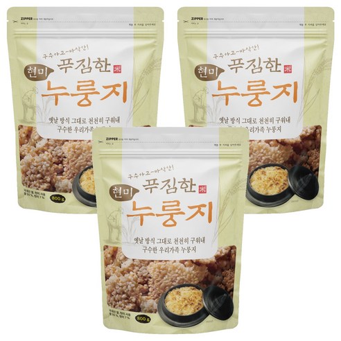 매홍 구수하고 바삭한 푸짐한 현미 누룽지, 3개, 800g