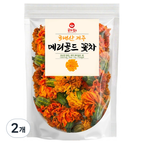 굳드림 국내산 제주 메리골드 꽃차, 60g, 2개, 1개입