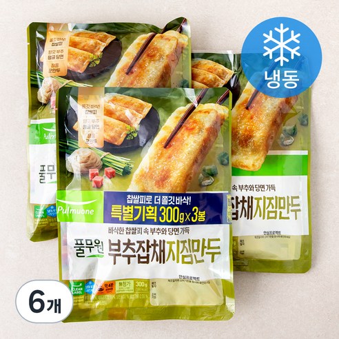 풀무원 부추잡채 지짐만두 (냉동)