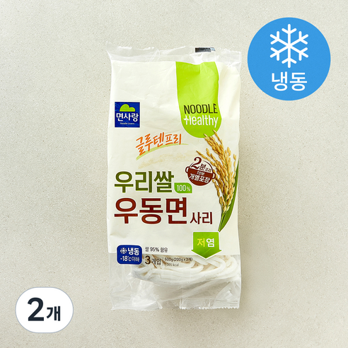 [로켓프레시] 면사랑 우리쌀 100% 우동면사리 3개입 (냉동)