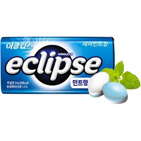 이클립스 페퍼민트향 캔디, 34g, 1개