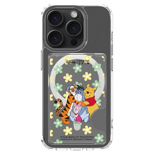 DESIGNSKIN 맥세이프 포켓 카드지갑 디즈니, 1개, 허그 푸 프렌즈