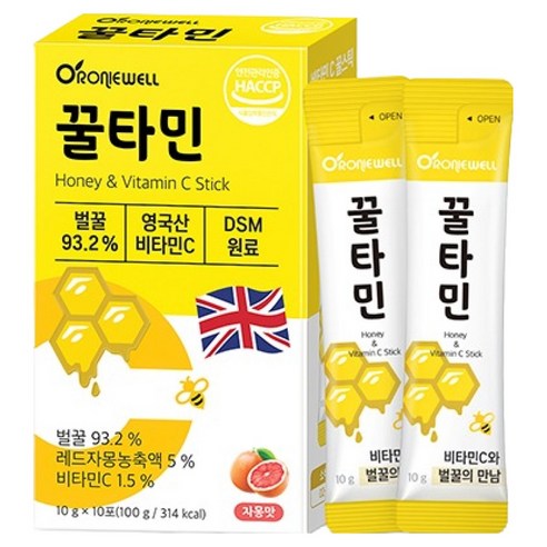 로니웰 꿀타민 자몽맛 10포, 100g, 1개