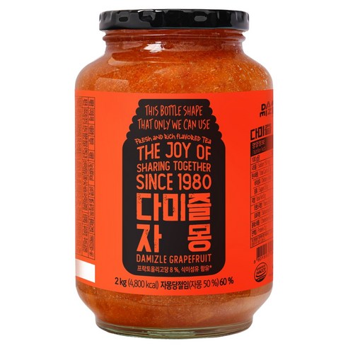다미즐 자몽 과일청, 2kg, 1개입, 1개