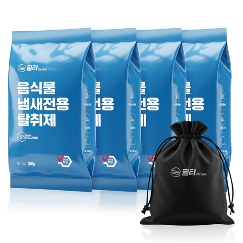 필터포유 음식물 처리기 필터 리필 숨쉬는 탈취 활성탄 + 다용도 파우치 세트, 쿠쿠 노블 CFDF-D10C, 단일색상