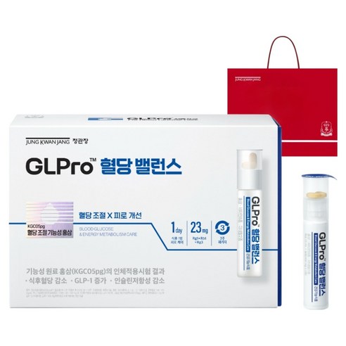 지엘프로 혈당밸런스 영양제 + 쇼핑백 E형, 21회분, 1개