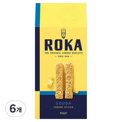 ROKA 고다 치즈 스틱, 6개, 80g