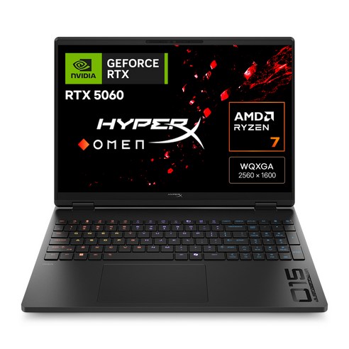 HP 2026 오멘 15 라이젠7 라이젠 200 시리즈 지포스 RTX 5060, Shadow Black, 1TB, 24GB, Free DOS, 15-gb0043AX