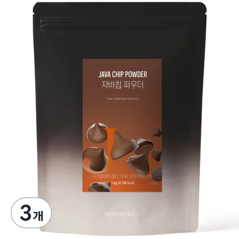 네이쳐티 자바칩 파우더, 1kg, 3개, 1개입