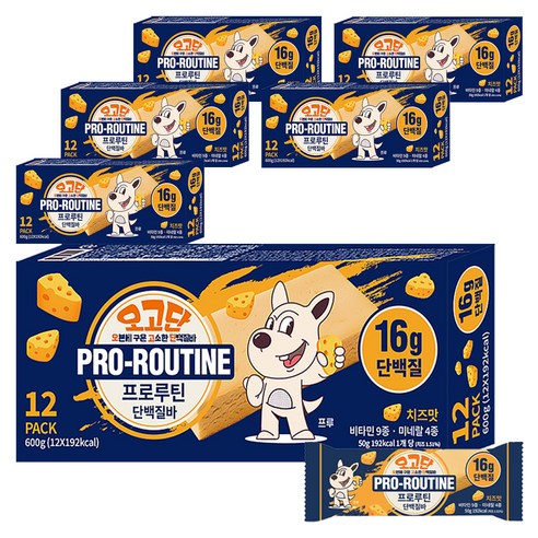 프로루틴 오고단 오븐에 구운 단백질바 치즈맛 12p