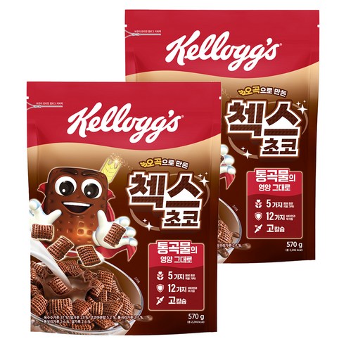 첵스초코 오곡으로 만든 시리얼, 570g, 2개