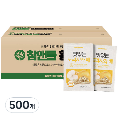참앤들황토농원 맛있는 도라지와 배, 100ml, 500박스