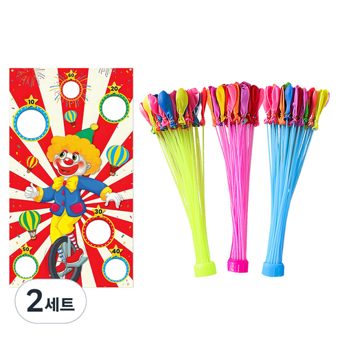 캐보트 물풍선 제조기 111p + 타겟배너 세트, 혼합색상(물풍선), 랜덤발송(타겟배너), 2세트