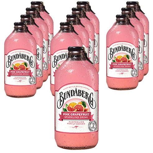 분다버그 핑크 그레이프푸르트 탄산음료, 375ml, 12개