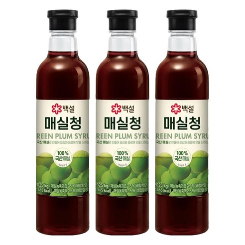 백설 매실청, 1.025kg, 3개