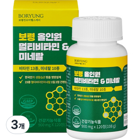 보령 올인원 미네랄 멀티비타민 108g