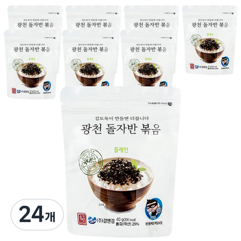 더국민 광천돌자반 플레인, 40g, 24개