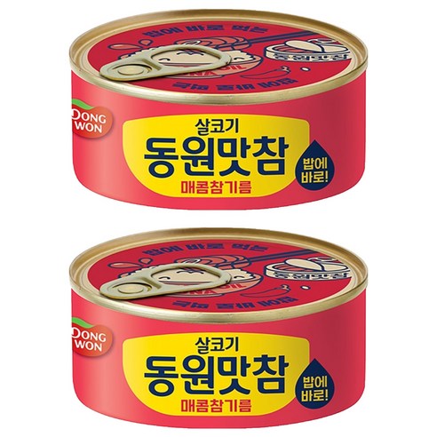 동원 살코기 동원맛참 매콤참기름 통조림, 135g, 2개