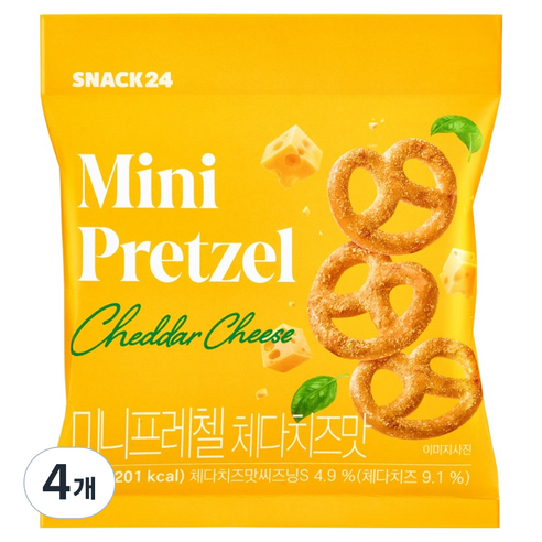 스낵24 미니프레첼 체다치즈맛