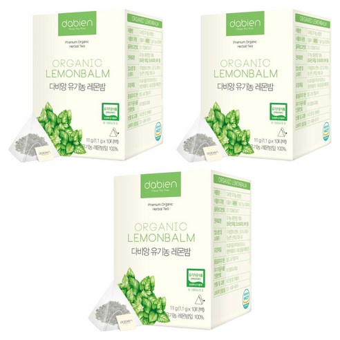 다비앙 유기농 레몬밤, 1.1g, 10개입, 3개