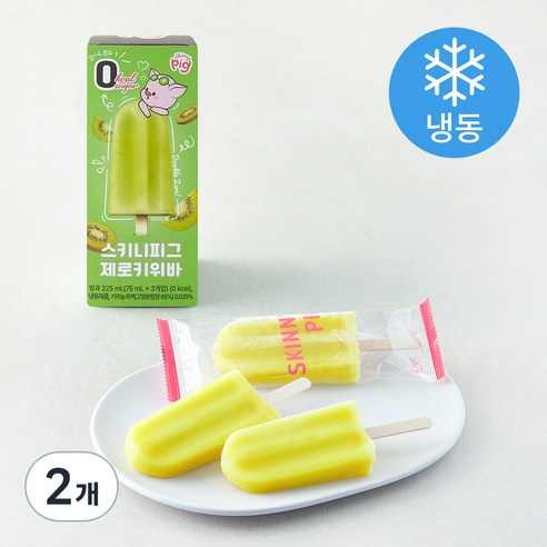 [로켓프레시] 스키니피그 제로 키위바 (냉동), 2개, 3개입, 75ml