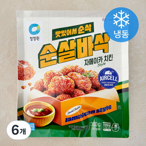 [로켓프레시] 청정원 순살바삭 자메이카 스타일 치킨 (냉동)