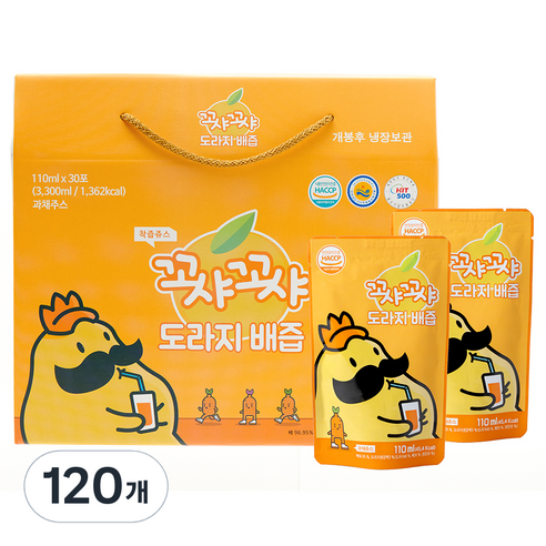 꼬샤꼬샤 도라지 배즙, 110ml, 120개