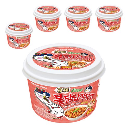 불닭 로제 납작 당면 169.4g, 5개