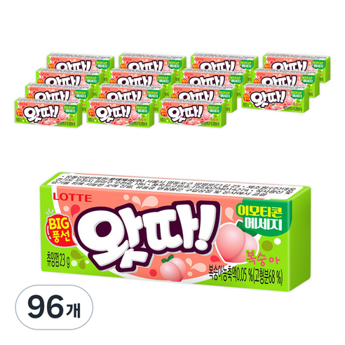 롯데웰푸드 왓따 복숭아 풍선껌